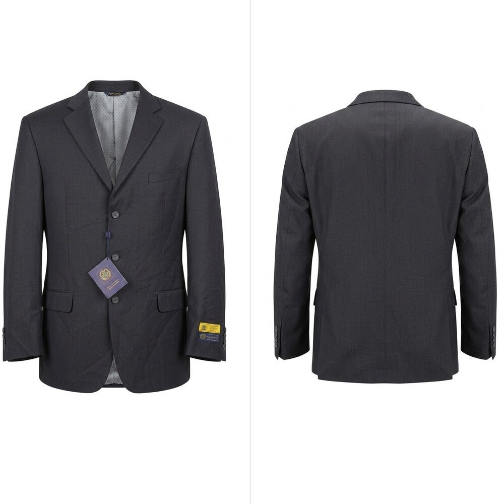 Elegante Gentiluomo Italiana NWT Super 100s Gray Suit Men See Measurements